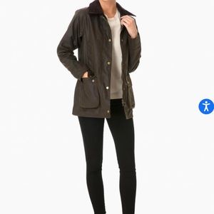 Barbour Acorn Wax Jacket in Olive Size 4